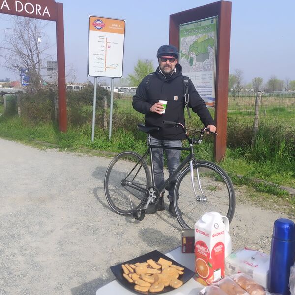 Colazione offerta ai ciclisti